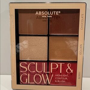 Absolute New York Sculpt & Glow Highlighter, Contour and Blush.